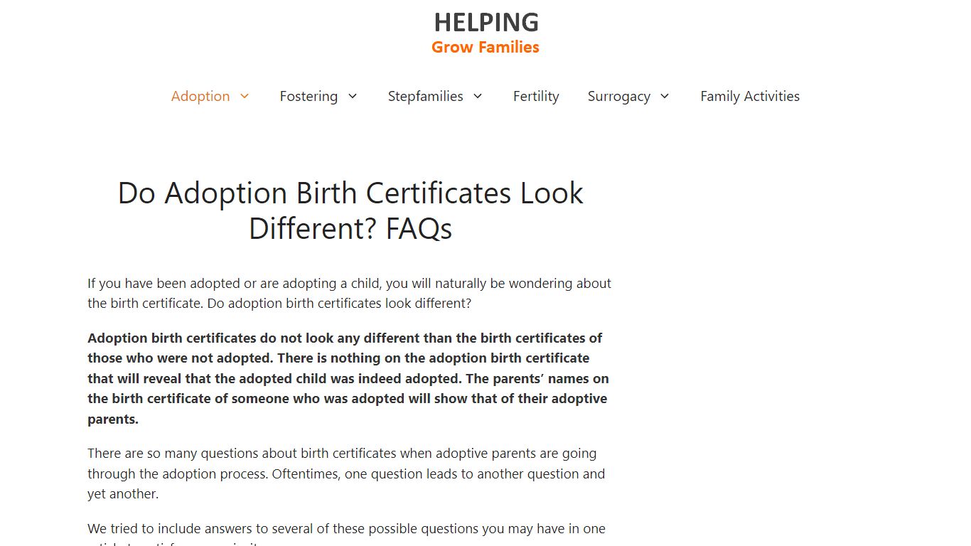 Do Adoption Birth Certificates Look Different? FAQs