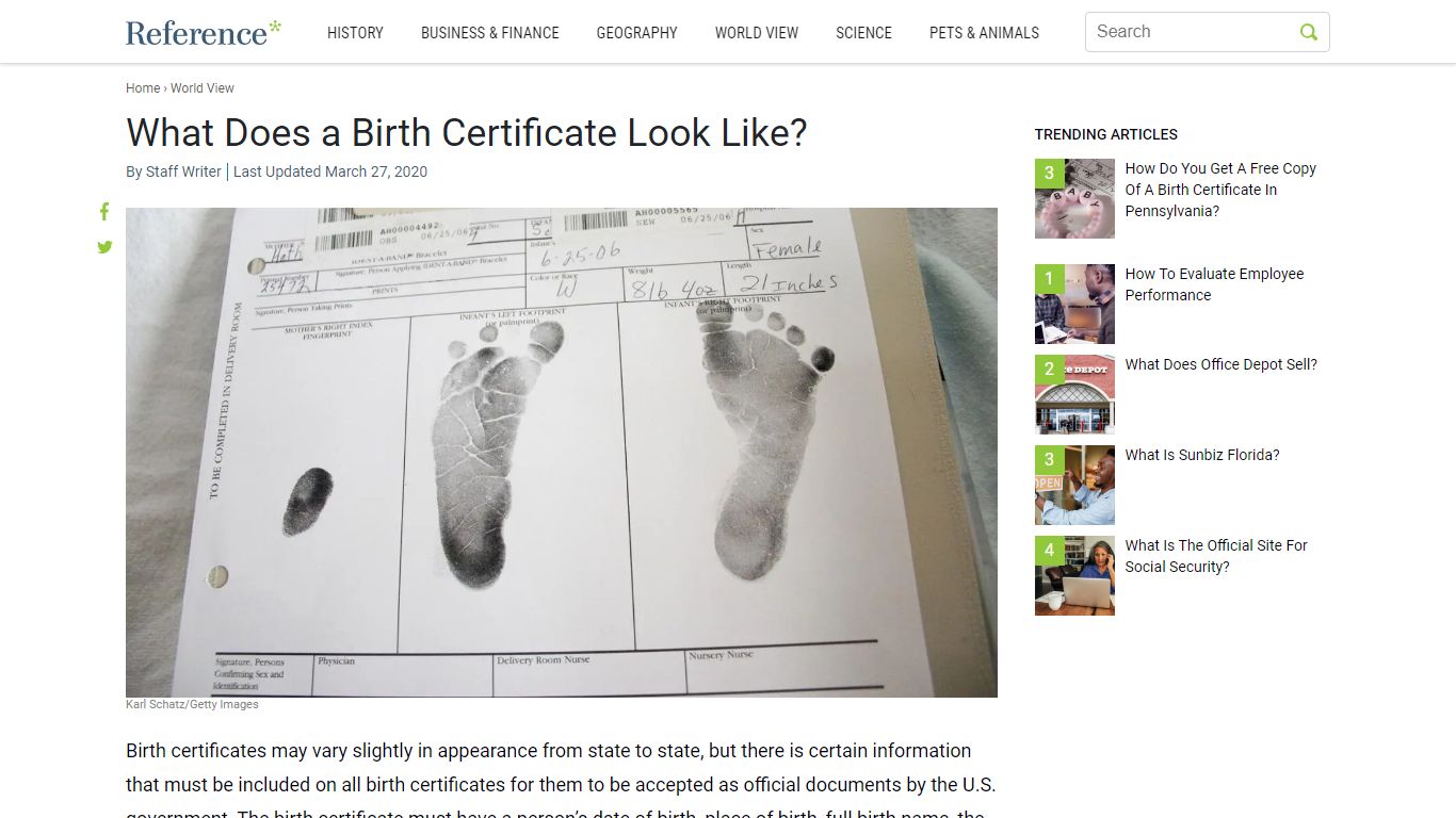 What Does a Birth Certificate Look Like? - Reference.com